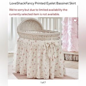 LoveShackFancy Pottery Barn Printed Eyelet Bassinet Skirt